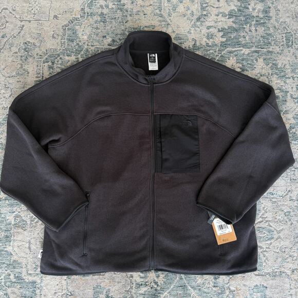 The North Face Big Front Range Fleece Jacket Mens 3X Black Heather Full Zip - Picture 2 of 9